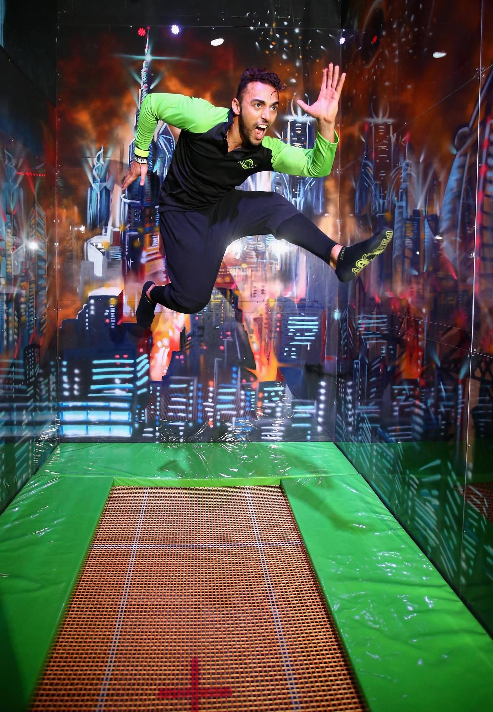 Flip Out Dubai Opening - New entertainment park concept boasts 200 interconnected trampolines and the Middle East's first Archery Tag fields
