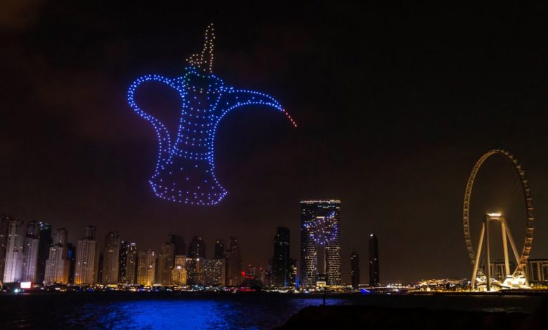 عروض مبهرة لطائرات الدرون ضمن مهرجان دبي للتسوق 2022