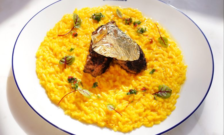 Risotto alla Milanese with 23K Gold Lamb Kofta