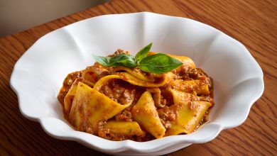 Homemade Pappardelle with beef ragu