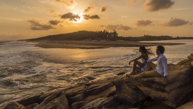 Shangri-La’s Hambantota Golf Resort & Spa Godawaya sunset with couple A