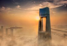 Aerial Sunset Exterior – Ciel Dubai Marina