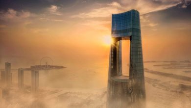 Aerial Sunset Exterior – Ciel Dubai Marina