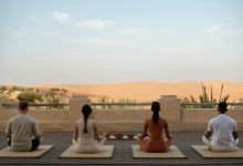 Qasr Al Sarab Desert Resort by Anantara_Recreation_Yoga_Wellness_Centre_Terrace_Desert_View