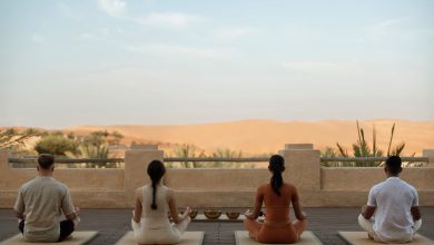 Qasr Al Sarab Desert Resort by Anantara_Recreation_Yoga_Wellness_Centre_Terrace_Desert_View