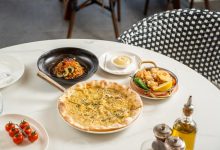 Salmon Tartare, Truffle Tart, Calamari